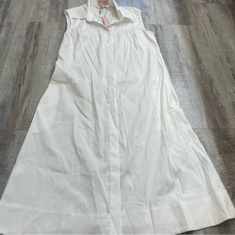 Chico's "Black Label" White Shirt Dress Size Medium